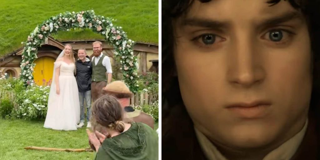 Elijah Wood crashes a hobbit-inspired wedding in The Shire: "Only in Middle-earth"