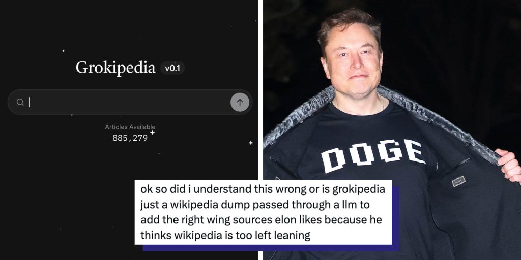 Elon Musk just launched "Grokipedia." Users say it's a biased Wikipedia clone
