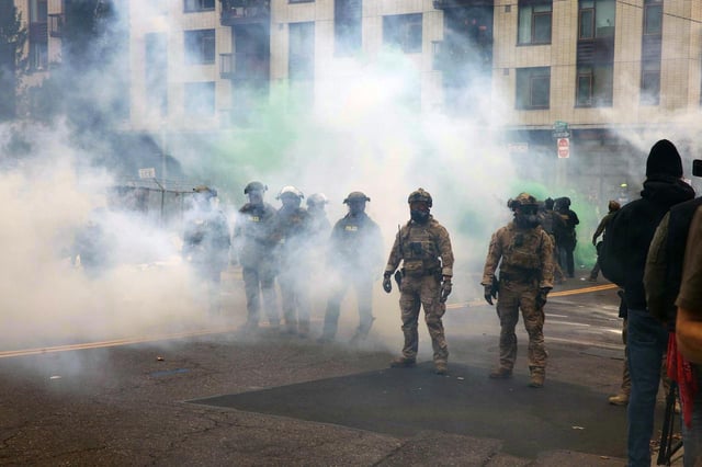 Federal agents use tear gas, make arrests as Portland ICE protest swells into the hundreds