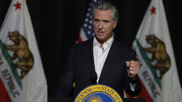 Gavin Newsom said he's sending knee pads to anyone 'bending the knee' to Trump