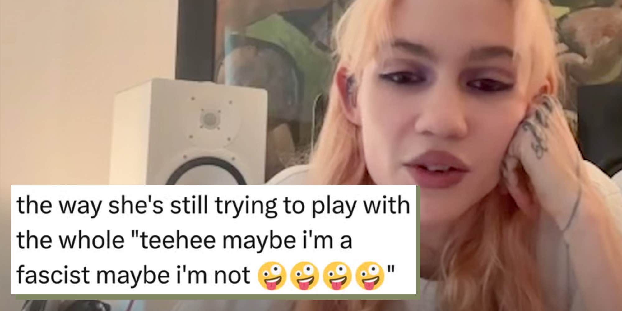 Grimes put Charlie Kirk on her new album cover and people have some thoughts