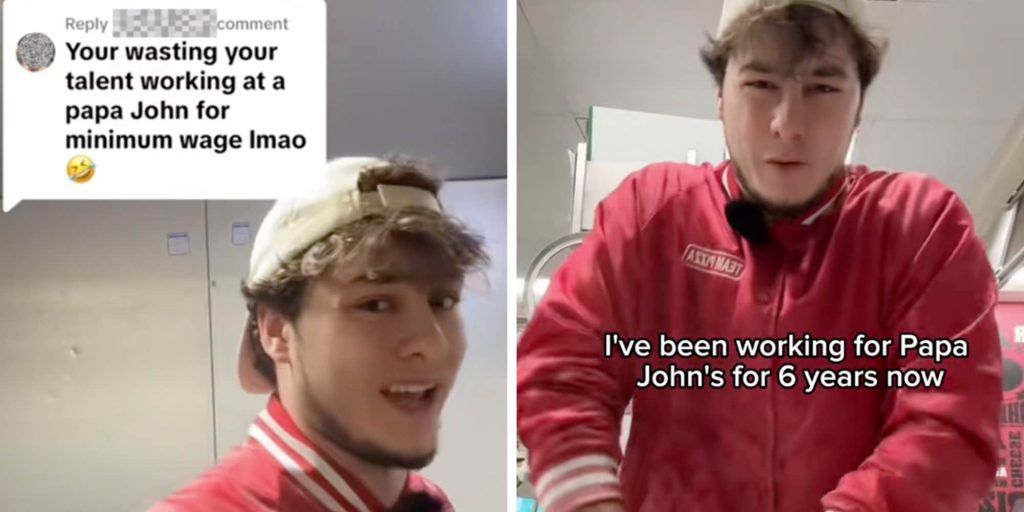 "He's a doughtivational speaker": Papa John's worker shuts down critic who mocked his job