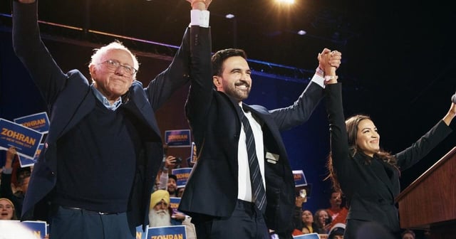 Mamdani packs NYC stadium in rally with AOC and Bernie Sanders