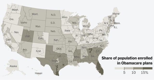 Most Americans Who Rely on Obamacare Live in Republican Areas