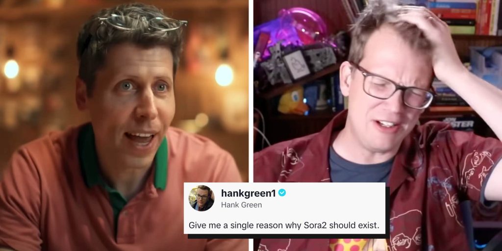 "Pure fad, pure novelty": Hank Green gives a bleak "SlopTok" report back after scrolling through Sora 2