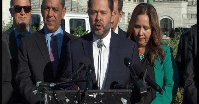 Sen. Ruben Gallego says House Speaker Mike Johnson is protecting pedophiles