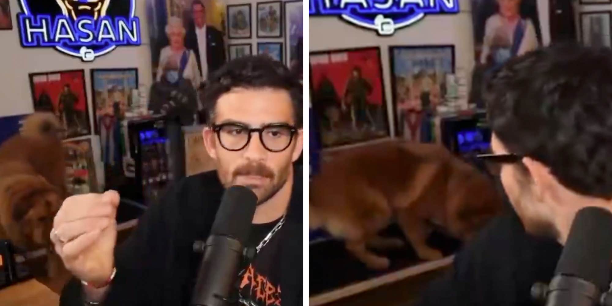 "Suspect it's coming from crazy haters": Hasan Piker denies using a shock collar on his dog after her livestream yelp