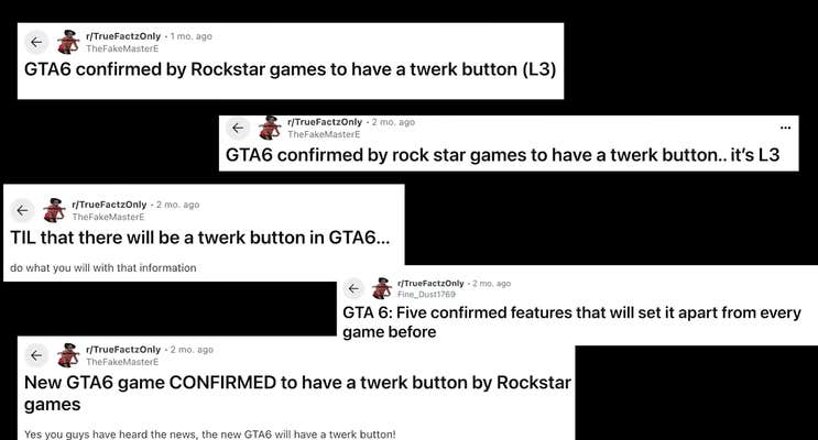 Screenshots of multiple Reddit posts.