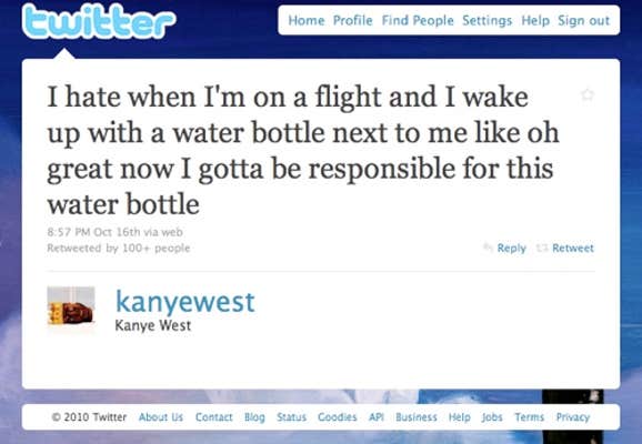 "I hate when I'm on a flight and I wake up with a water bottle next to me like oh great now I gotta be responsible for this water bottle"