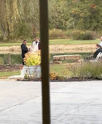 @damnnnndee/TikTok getting kicked out of wedding ceremony watching bride and groom get married from behind glass