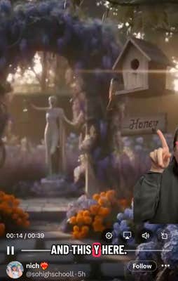 TikToker showing on a greenscreen the inconsistencies in Taylor Swift's album visuals.