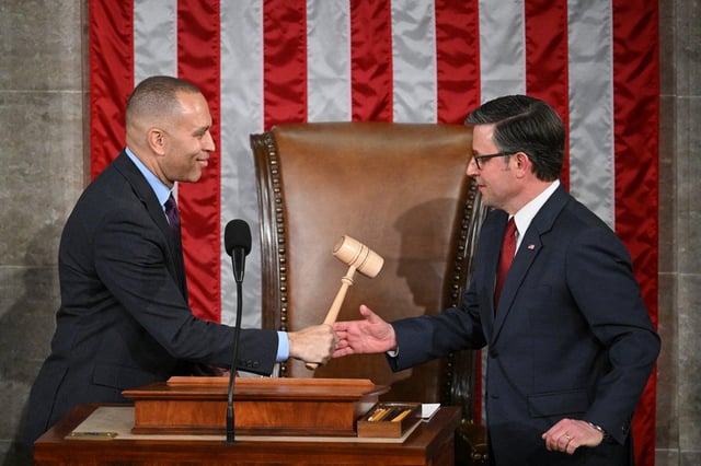 ‘Any day this week in primetime’: Hakeem Jeffries just challenged Speaker Mike Johnson to a live debate over shutdown