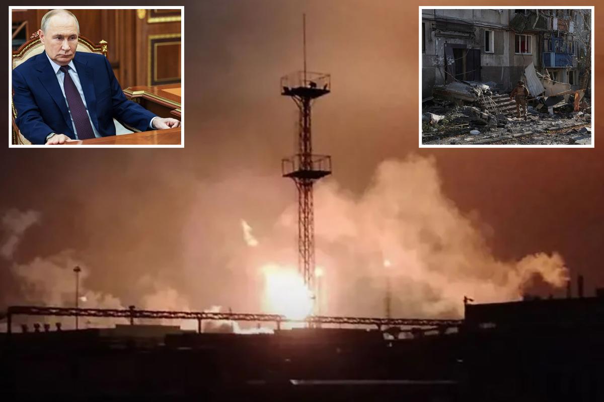 Crucial Russian oil refinery ignited during Ukrainian drone assault