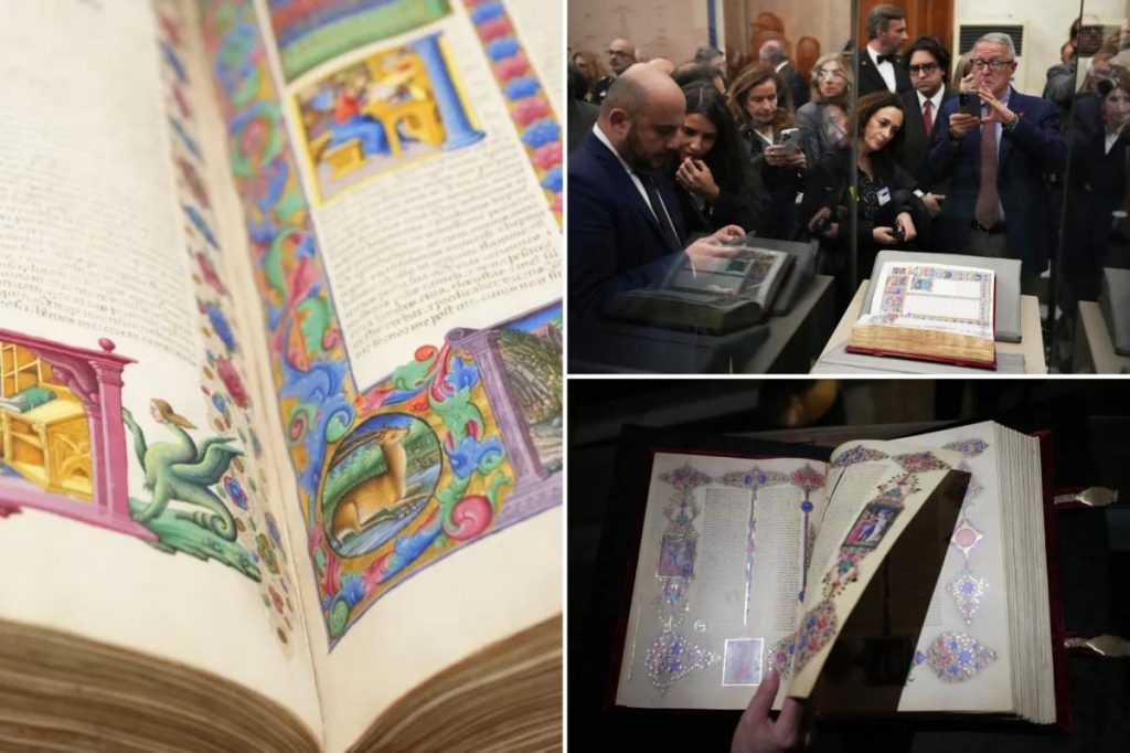 15th-century Bible described as the ‘Mona Lisa of illuminated manuscripts’ goes on rare display in Rome