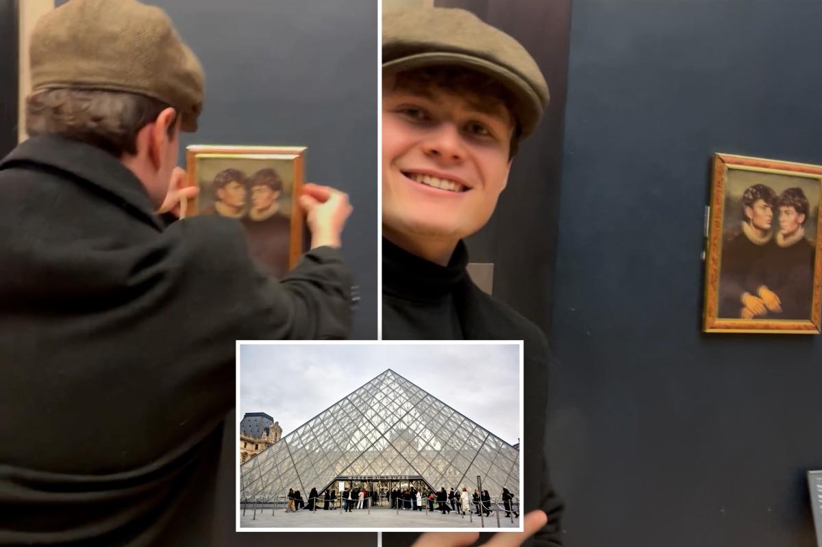 Pranksters put up fake picture in the Louvre just weeks after $102M heist