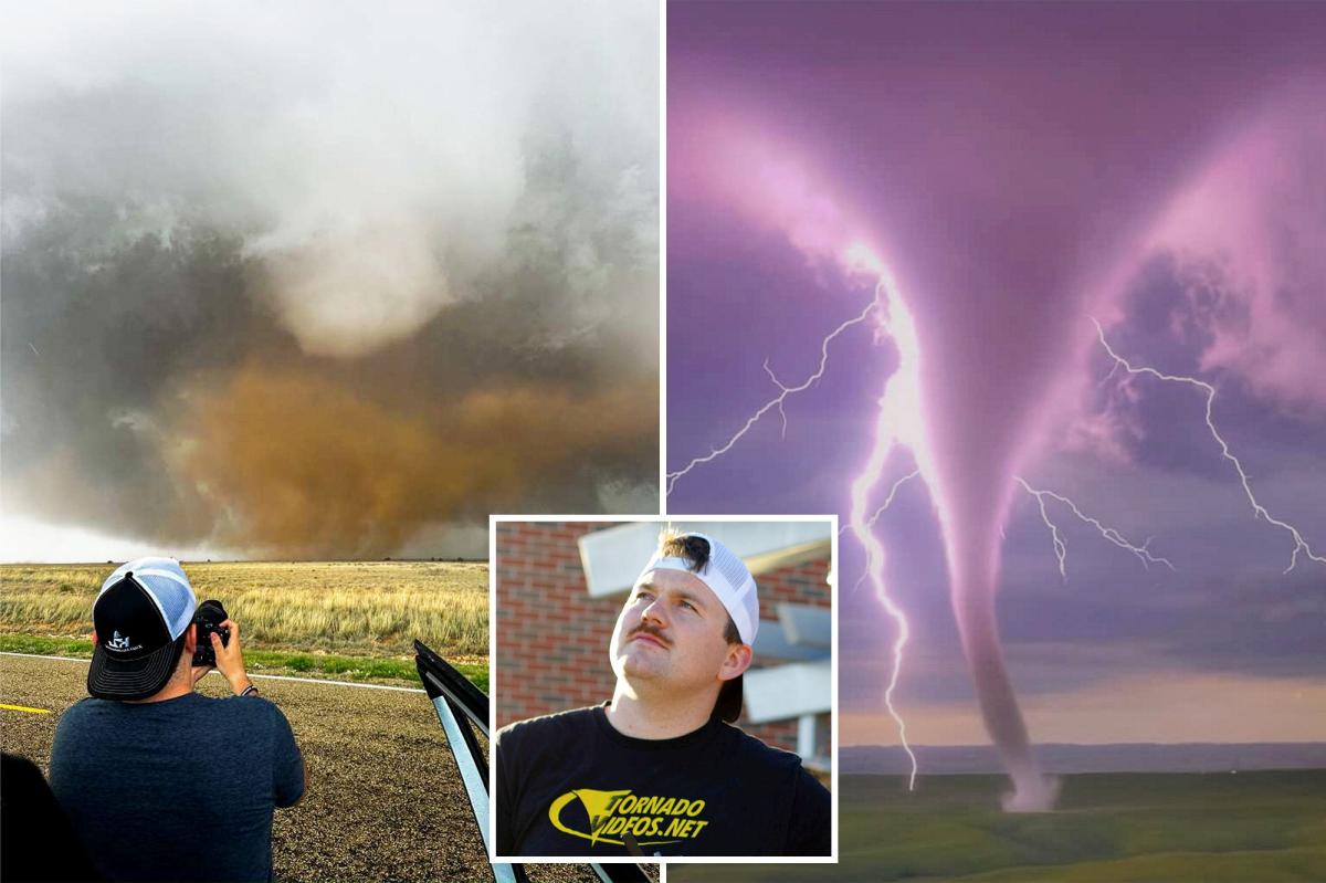 Pro storm chaser puts it all on the line to stand dangerously close to deadly tornadoes