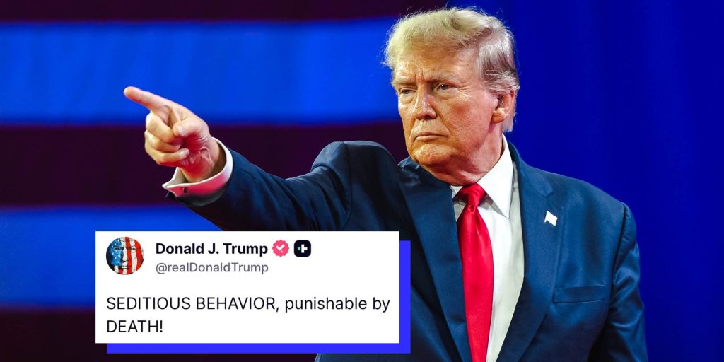 "Punishable by DEATH": Trump calls for execution of Democrats who told troops to reject illegal orders. It's already a meme