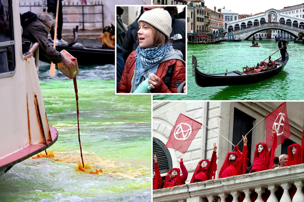 Greta Thunberg’s latest boneheaded climate stunt gets her banned from Venice after turning its Grand Canal green