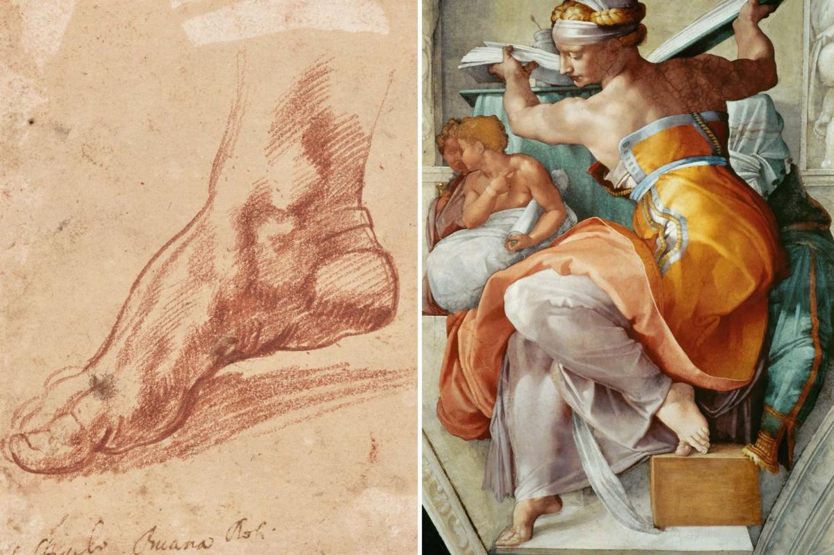 5-inch drawing of a foot could fetch record $2M after being linked to world-famous artwork