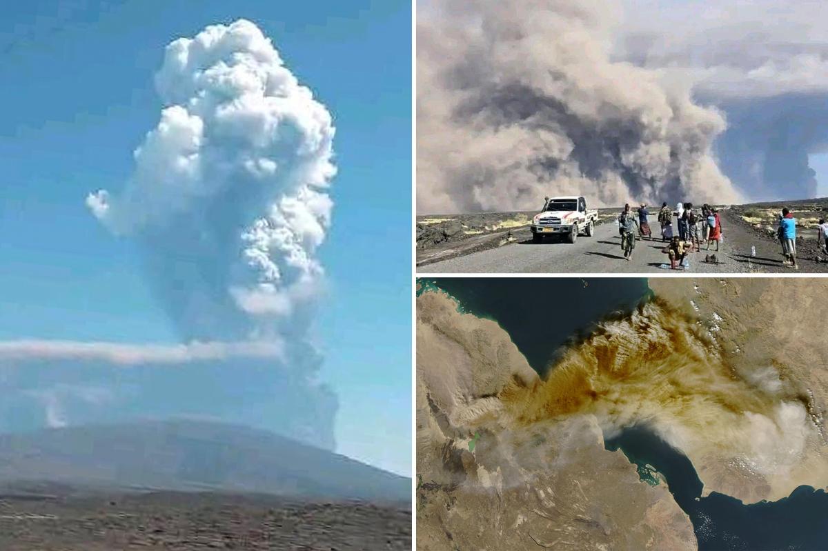 Long-dormant volcano erupts for the first time in 12,000 years, blanketing village in ash