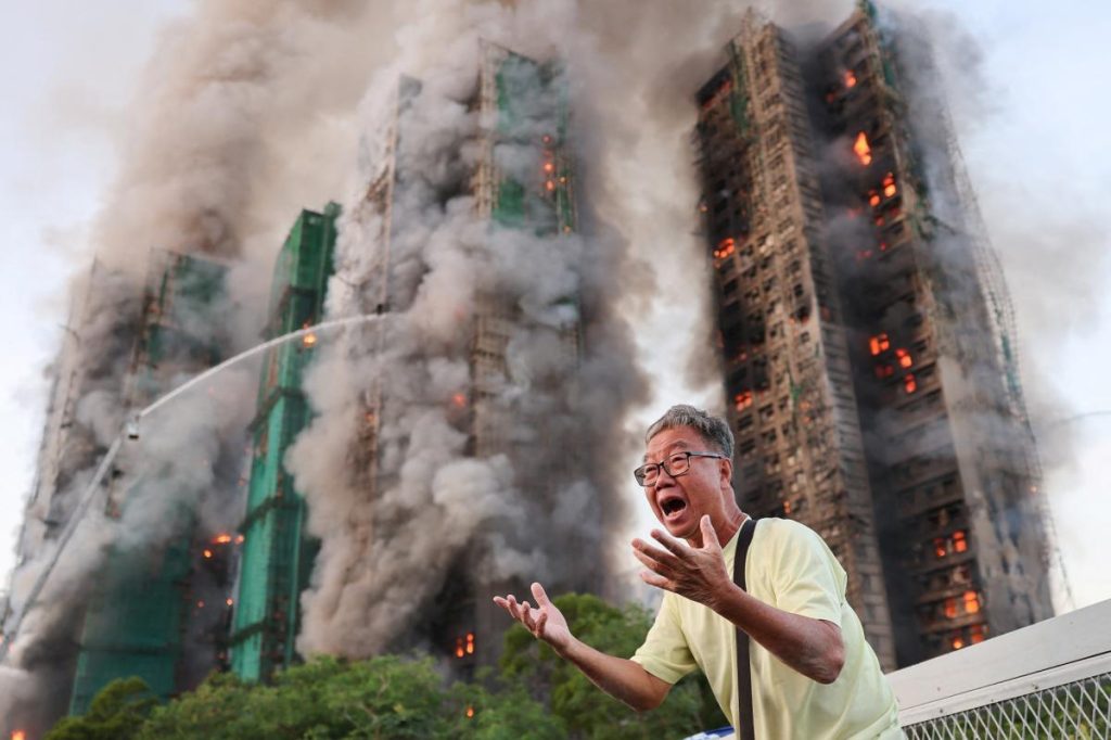 Hong Kong high rise fire kills four as blaze rips through multiple towers in Tai Po