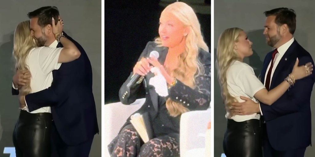 Erika Kirk shuts down critics of the hug with JD Vance that went viral: "My love language is touch"