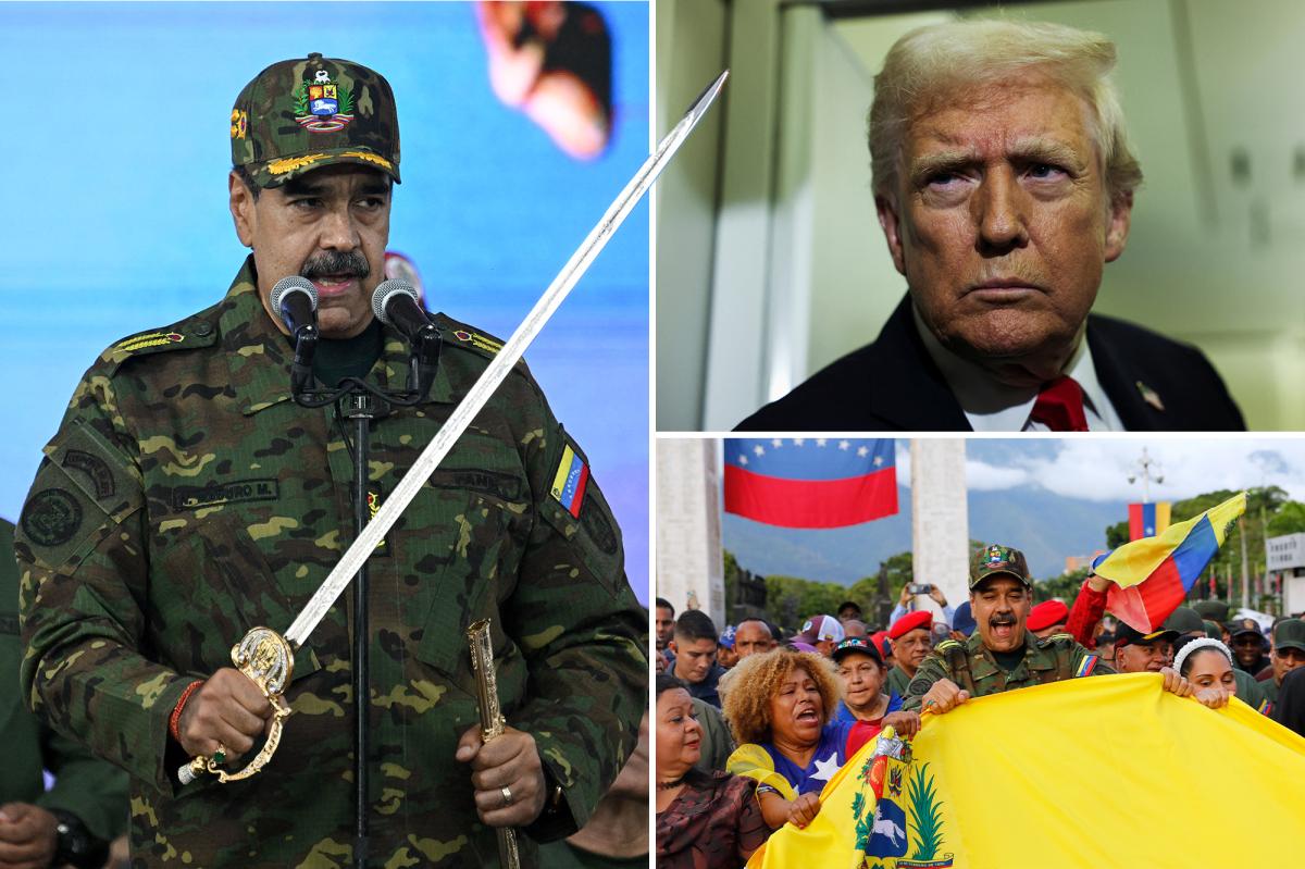 Venezuelan President Maduro brandishes sword amid rising tensions with Trump
