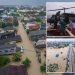 Families in southern Thailand perch on rooftops to escape flooding that killed at least 33