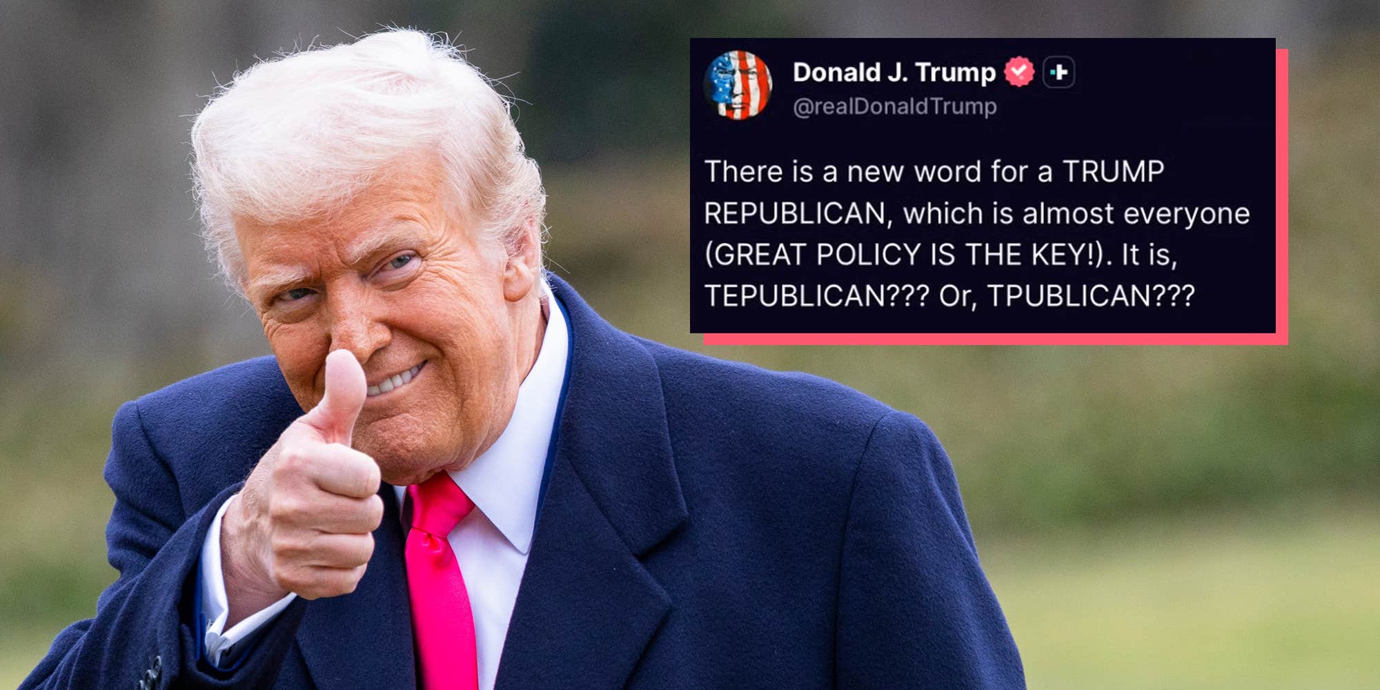 "He's losing his touch": Trump pitches new name for "Trump Republicans," and some critics think he's lost it