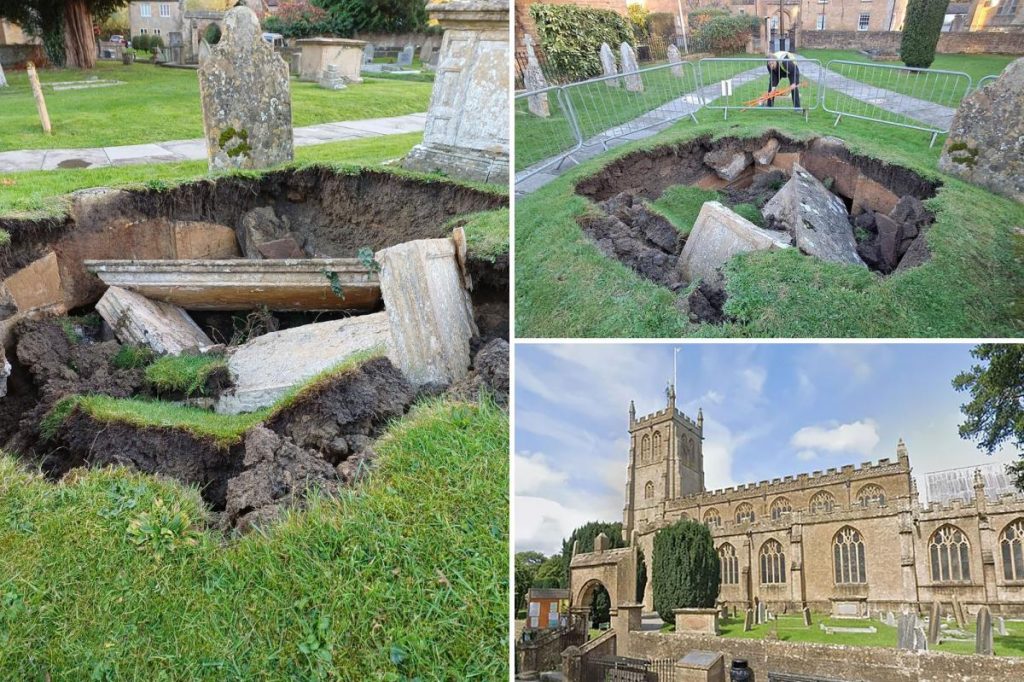 300-year-old sealed crypt opens up at historic English church after earth collapses