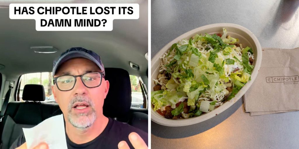 "Am I crazy here?": Dad stunned after 2 Chipotle bowls cost him $52