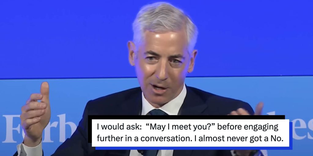 Bill Ackman's "may I meet you" dating advice became a meme, and people say the line actually works