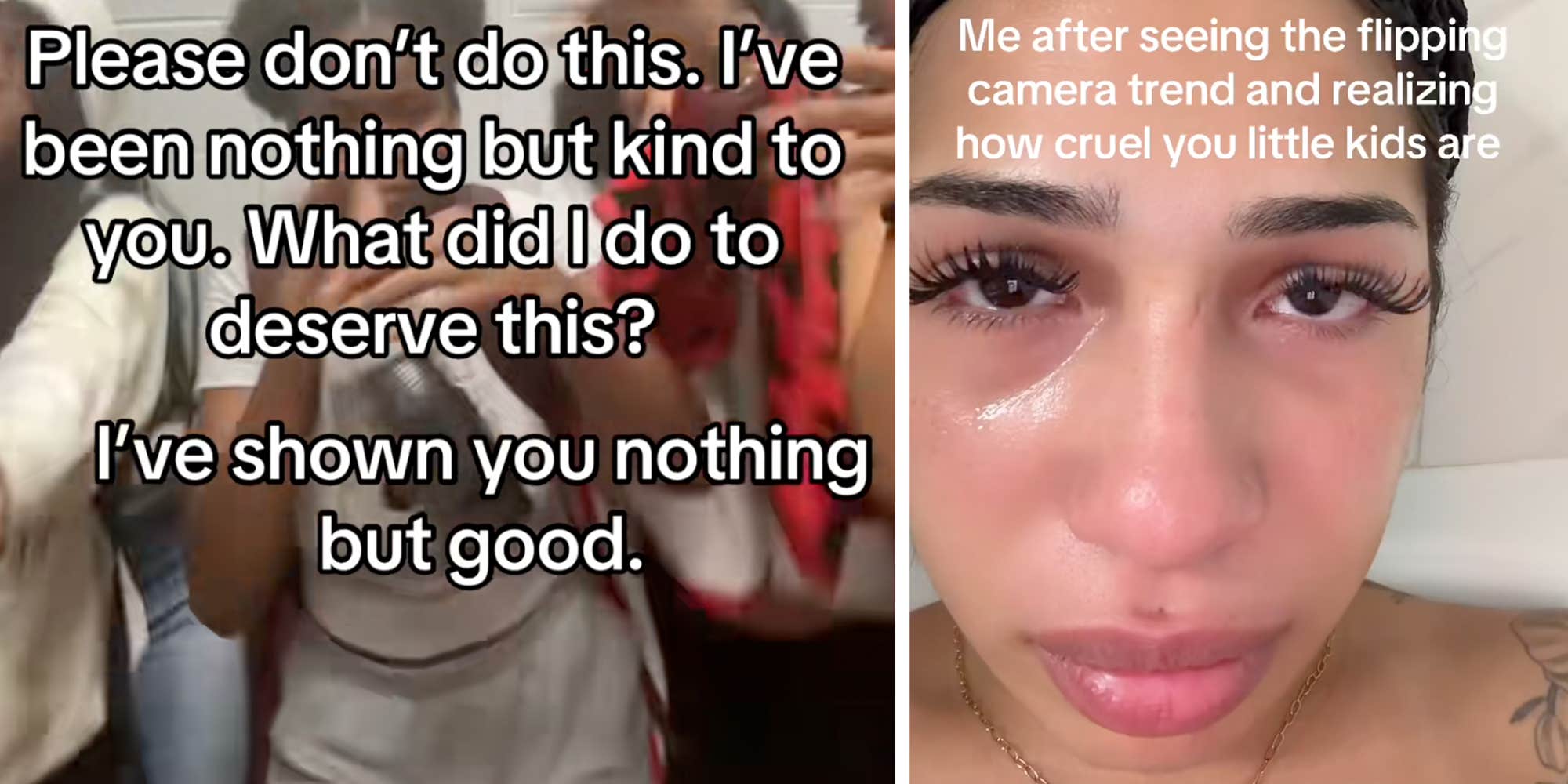 "Bullying disguised as a trend": Creators push back on mean-spirited "flipping camera" prank