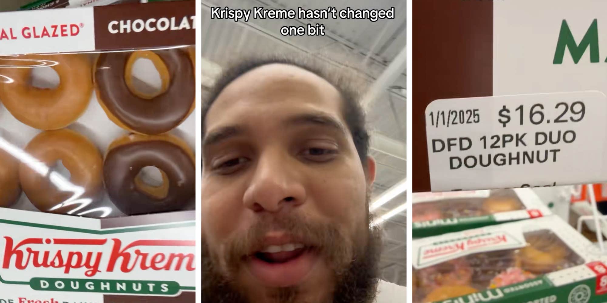 "Do not buy these": Shopper picks up a box of Krispy Kreme donuts at Walmart. Then he notices the date stamp