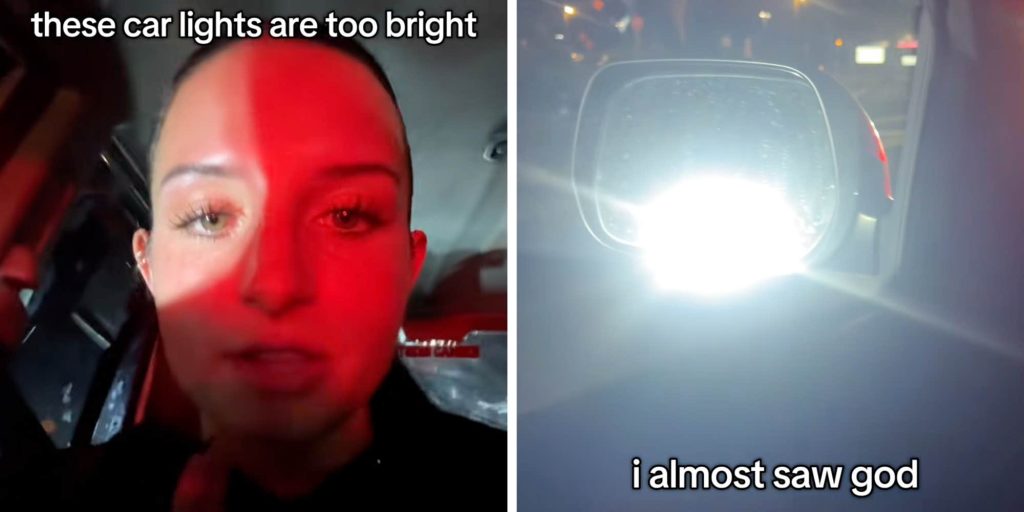 "Fighting for my life": Driver blinded by super-bright headlights hits 2.5 million views