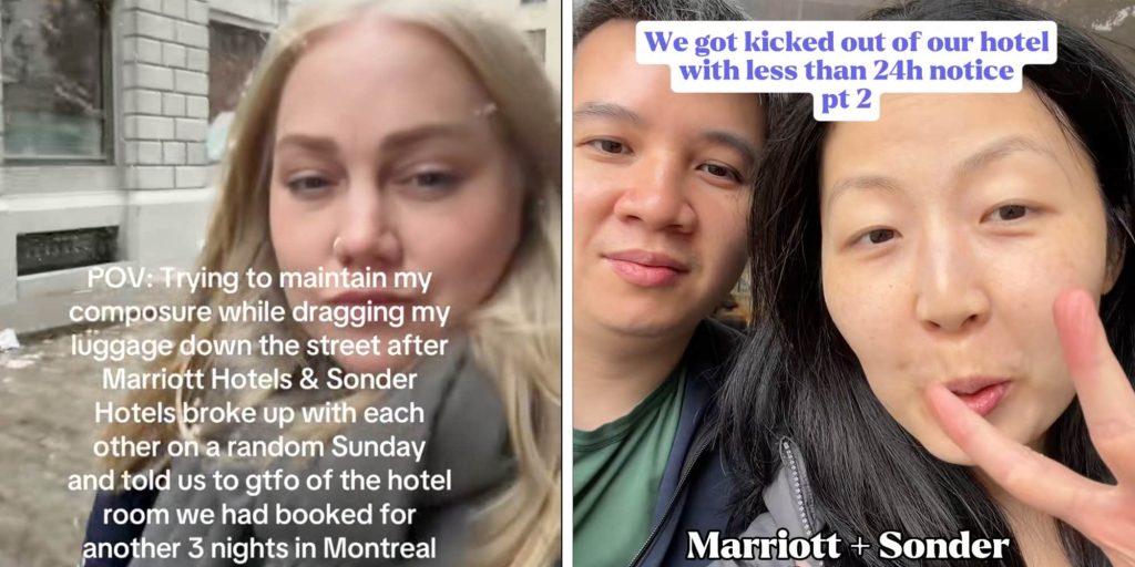 "I'm basically homeless": Travelers say they were left "on the street" after Marriott and Sonder abruptly split