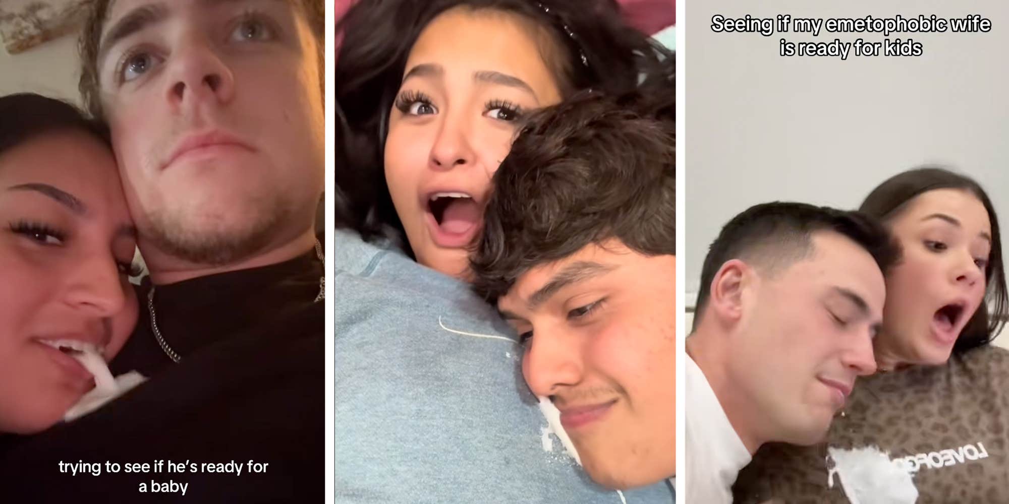 "I'm only laughing cuz it's not me": TikTok's baby-spit-up trend is the newest (and grossest) relationship compatibility test yet