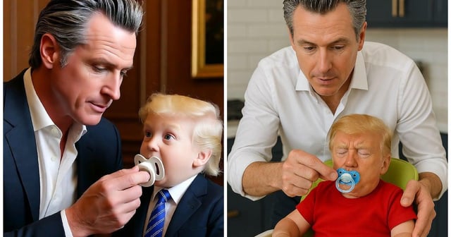 Newsom Roasts Trump Tantrum With Barrage of Babies Crying Salty Tears