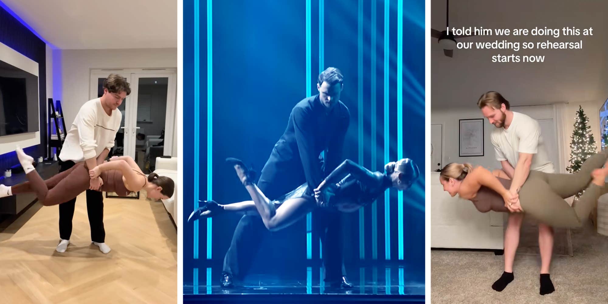 People are trying (and failing) to replicate Dylan Efron's gravity-defying lift from "Dancing With The Stars"