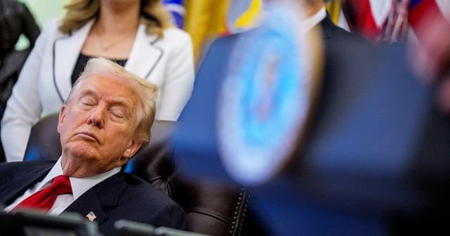 Sleepy Donald Trump, 79, Makes JD Vance Answer Tricky Questions for Him