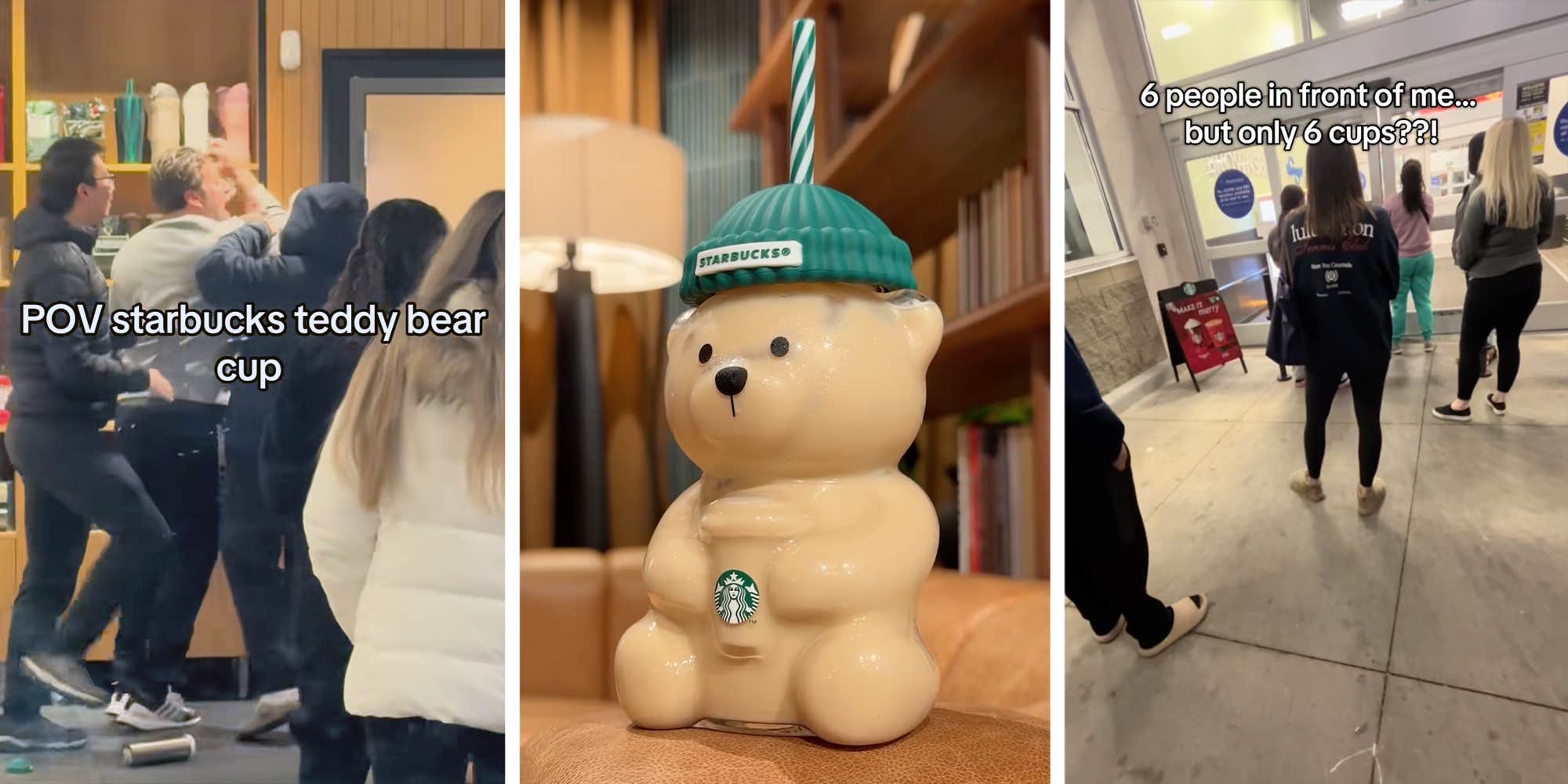 "They bought them all": Starbucks customers who waited in line accuse workers of hoarding teddy bear cups