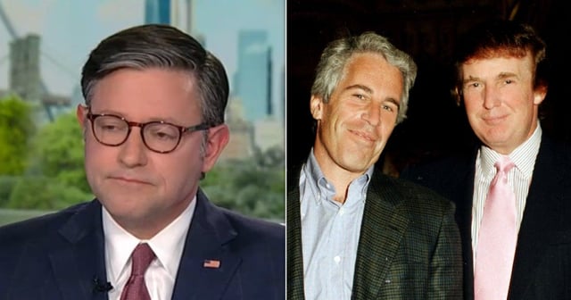 Top Republican Says The Epstein Files Release Is Democrats’ ‘Entire Game Plan’ To Bring Down Trump | Mike Johnson accused Democrats of “cherry pick[ing] three emails out of 20,000 documents” to “try and imply that the president was guilty.”
