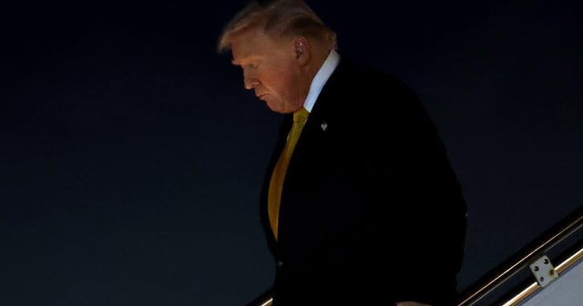 Trump, 79, Slumps Into Limo After Successfully Navigating Air Force One Steps