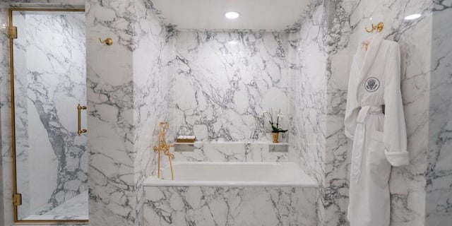 While Trump Posts Marble Bathrooms, Americans Go Hungry: Trump plasters his social media with a floor-to-ceiling marble bathroom remodel while families across America wonder how they can keep their children from starving.