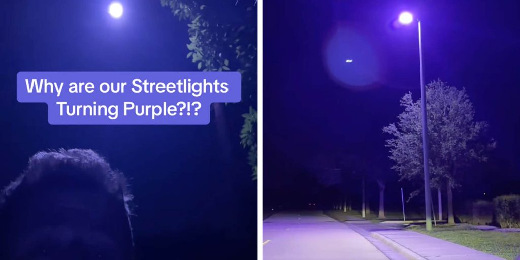 Yes, the street lights in Los Angeles are going purple. Here's why
