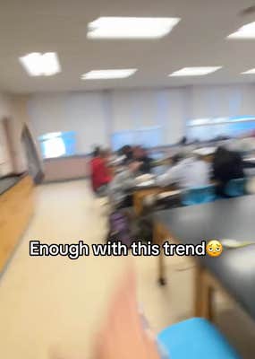 @cferrantii/TikTok throwing phone across the room to protest flipping camera trend with onscreen text "enough with this trend."
