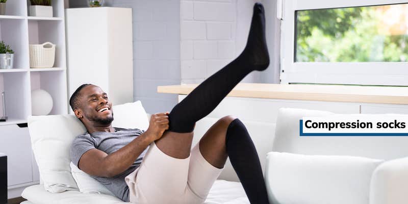 compression socks airport travel hack