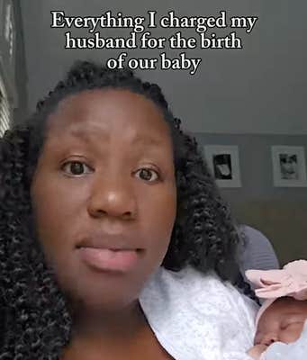 @tied2thetaylors/Instagram "Everything I charged my husband for the birth of our baby."