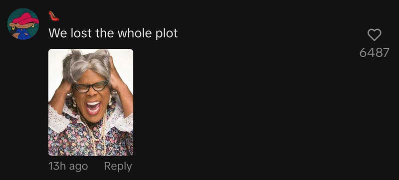 “We lost the whole plot.”