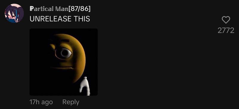 “UNRELEASE THIS.”